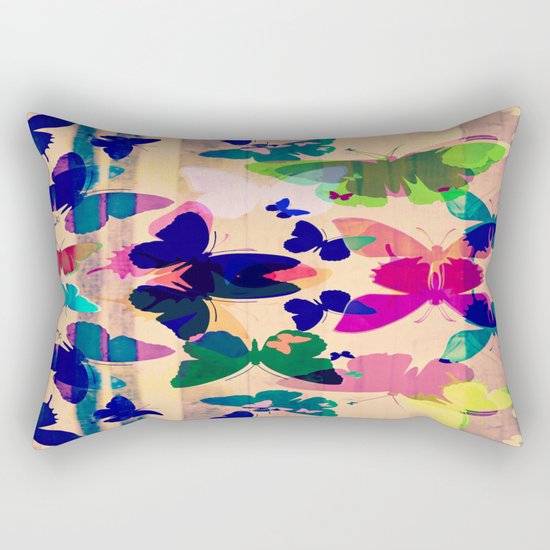 Butterflies on board Rectangular Pillow