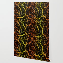 Cracked Space Lava - Orange/Yellow Wallpaper
