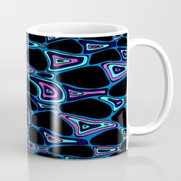 retro water design - blue pink glittery Coffee Mug