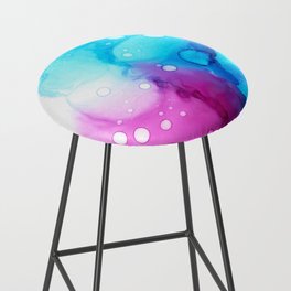 pink and blue smoke abstract background, alkohol ink Bar Stool