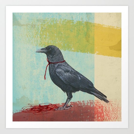 freedom raven Art Print