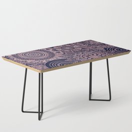 Rose Gold Mandala Collection Blue Design Coffee Table