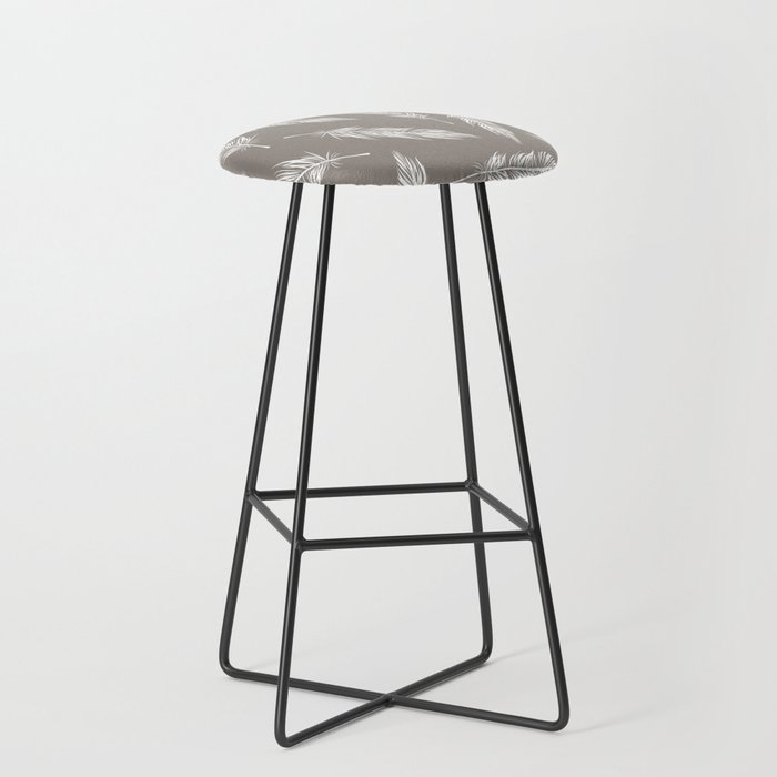 White Feather Pattern Bar Stool by Katherine Horvath Society6
