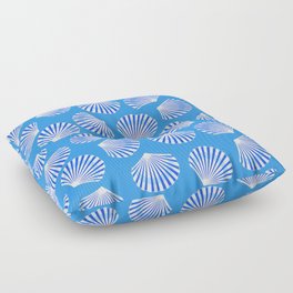 Blue Sea Scallop Shell Pattern Floor Pillow