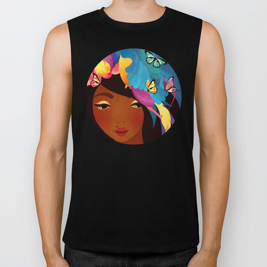Bird of Paradise Biker Tank
