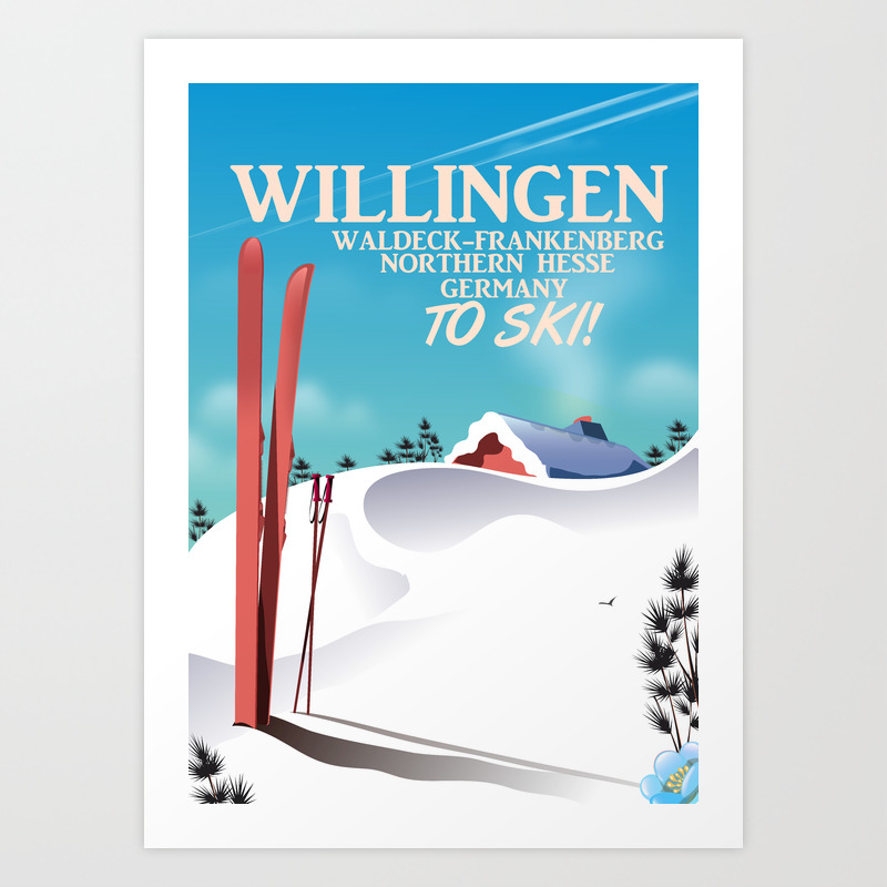 Willingen Germany Ski Poster Art Print By Nicholasgreen Society6
