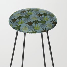 cannabis weed marihuana leaves botanical plants mint Counter Stool