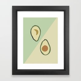 Split avocados Framed Art Print