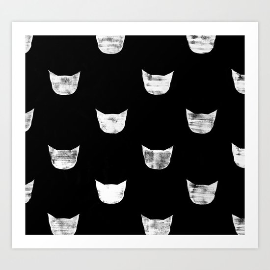 White Cat Art Print