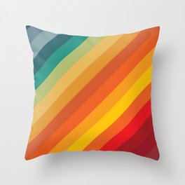 Colorful 45 Angle Strips Trending Pattern - Multi color Throw Pillow