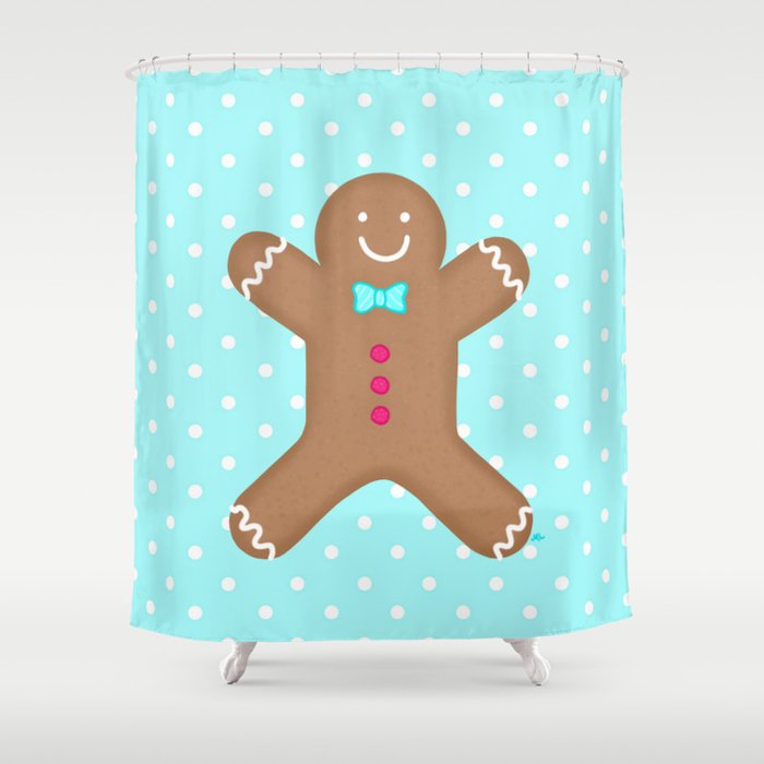 Yummy Gingerbread Man Cookie Shower Curtain By Designsbymistyblue