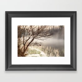 Barren Branches And Smoky Waters - Cave Springs Arkansas Framed Art Print