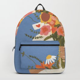 Flowers For you Backpack | Illustration, Big, Person, Summer, Flowers, Painting, Meadow, Drawing, Painted, Floral 