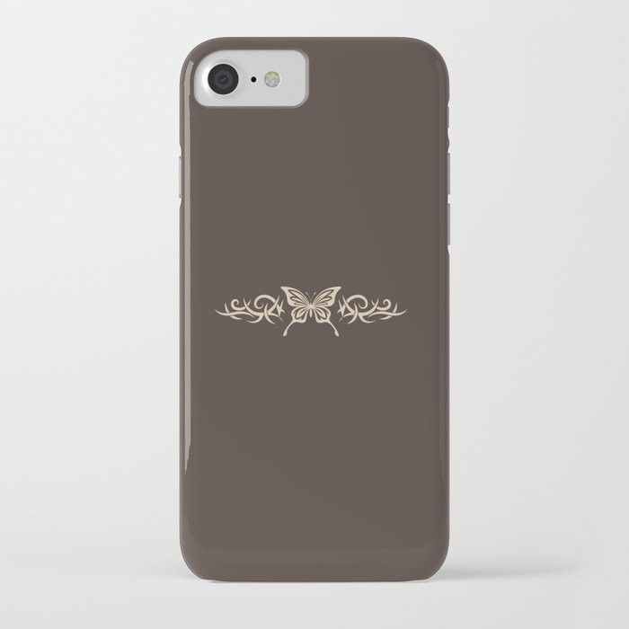 Brown Butterfly Tattoo Fairycore Dark Grunge y2k Aesthetic  iPhone Case
