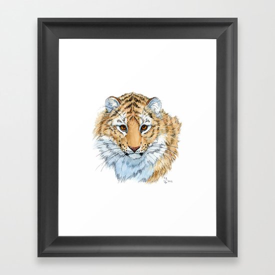 Young Sweet Tiger Framed Art Print