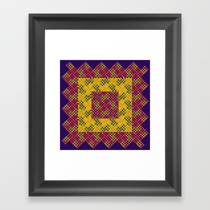Dot Swatch Equivocated on Purple Framed Art Print