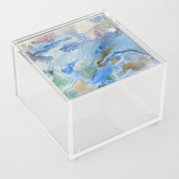 Watercolor Clouds Acrylic Box