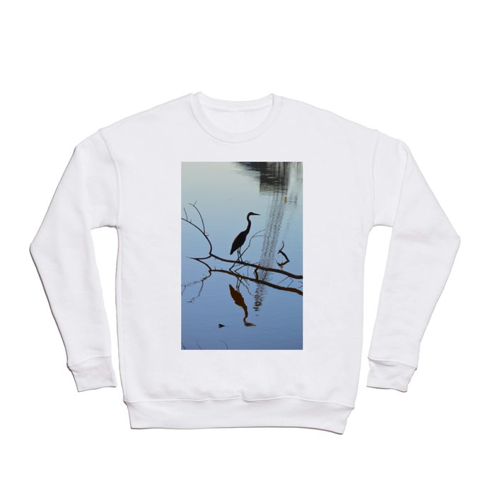 Blue Heron Silhouette Crewneck Sweatshirt