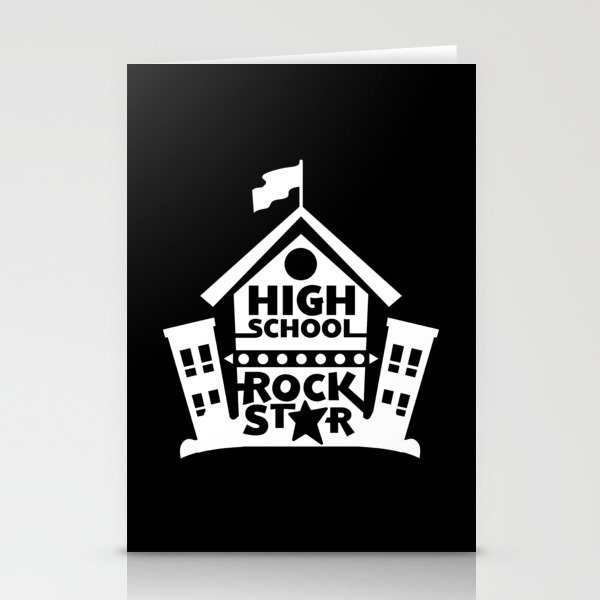 High School Rock Star Cool Kids Illustration Stationery Cards