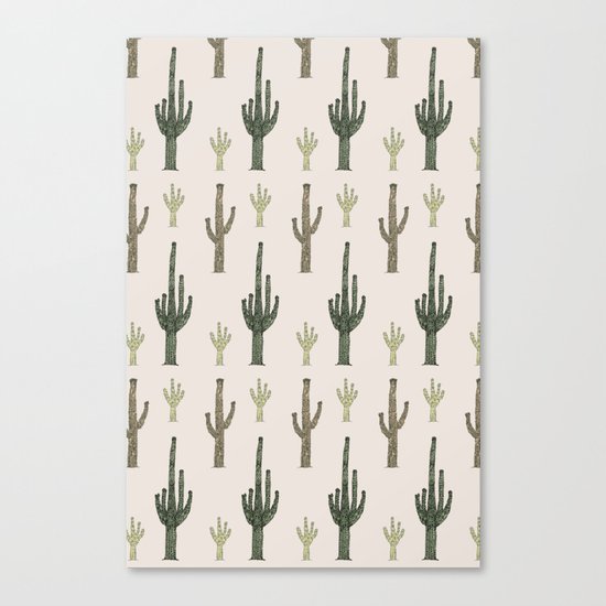 Cactus Pattern Canvas Print