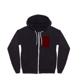 Dark Velvet Red Solid Color Popular Hues Patternless Shades of Maroon Collection - Hex #4d0000 Zip Hoodie