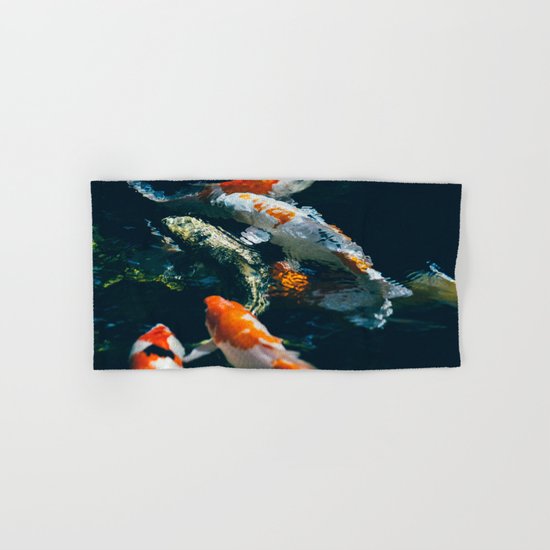 Koi Fish In Water Hand & Bath Towel