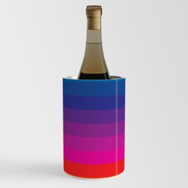  Classic 70s Vintage Style Retro Stripes - Funky Rainbow Wine Chiller
