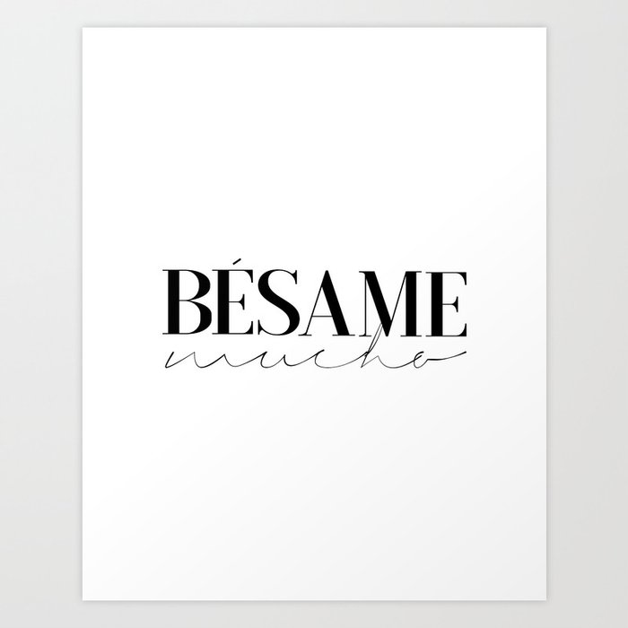 Besame Mucho Sign Love Quote Love Art Wedding Quote Girls Room