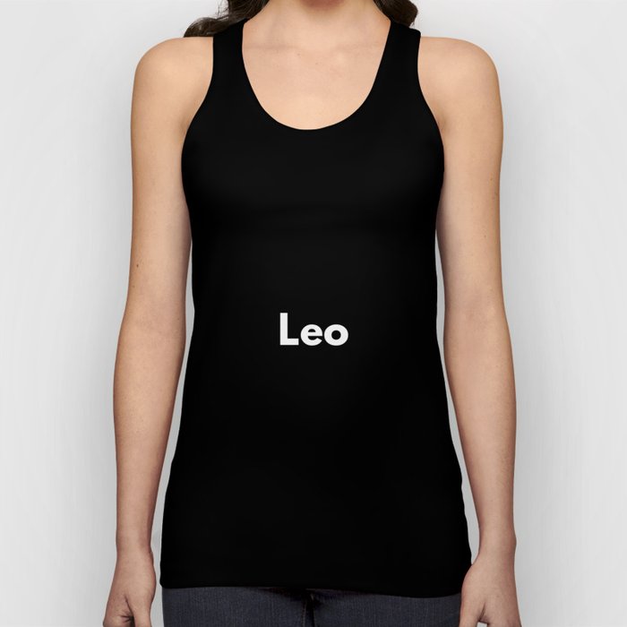 Leo, Leo Sign, Black Tank Top