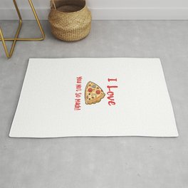 I love pizza you not so much Rug