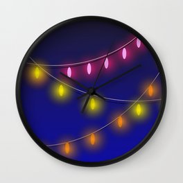 Diwali Print | Fairy Lights | Night Sky | Kali Poka Wall Clock
