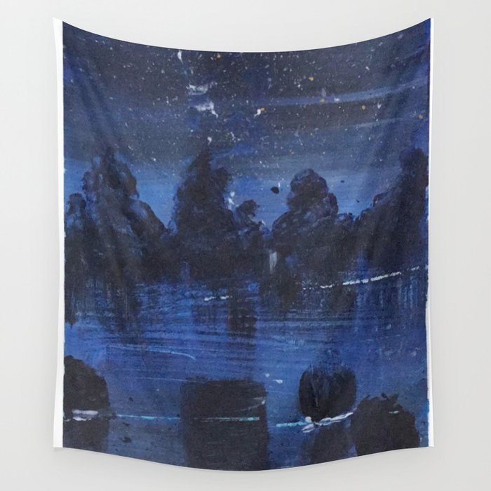 blue Wall Tapestry