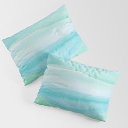 Ocean Layers - Blue Green Watercolor Pillow Sham