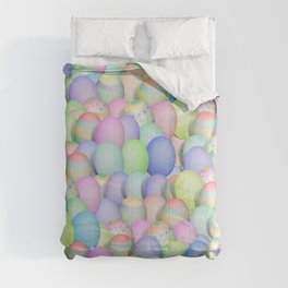 Pastel Colored Easter Eggs Comforter