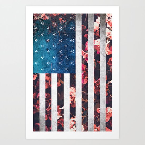 Skulls and Roses Art Print