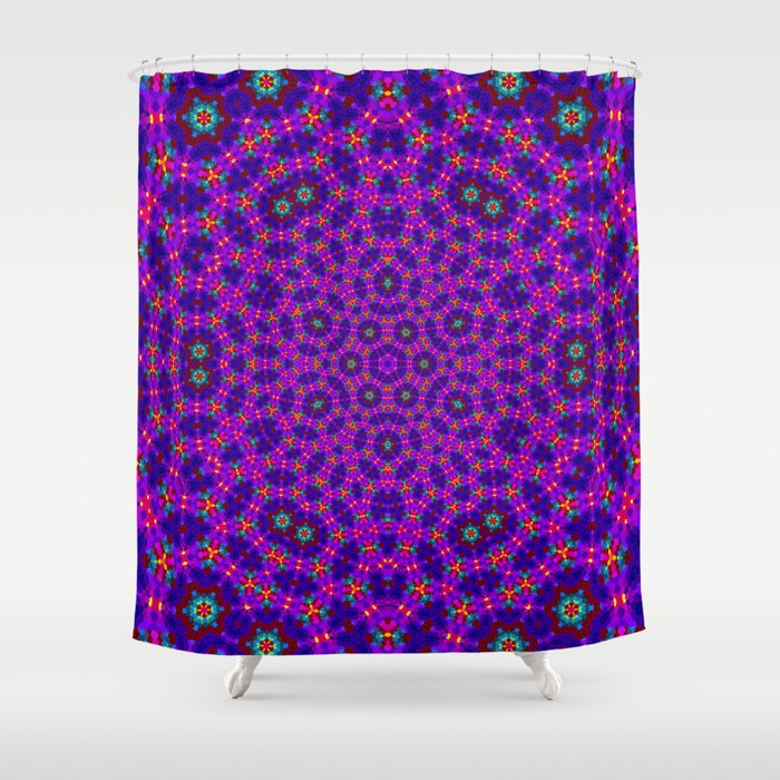 Purple Blue Mandala Shower Curtain