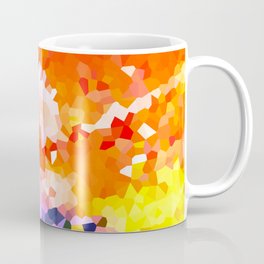 Colorful Rainbow with Pink Abstract Modern Stained Glass Coffee Mug