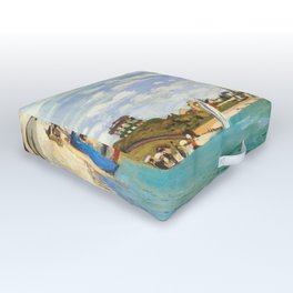 Regatta, Sainte Adresse, Monet Outdoor Floor Cushion | Sailboat, Sainteadresse, Fineart, Sailing, Pillow, France, Sainte, Monet, Impressionist, Boat 