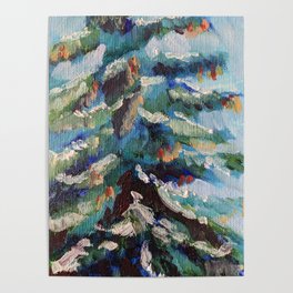 Painted fir tree Poster
