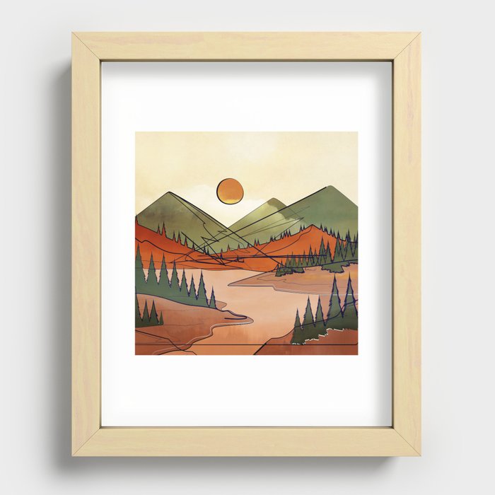 Colorful Wild Landscape  Recessed Framed Print