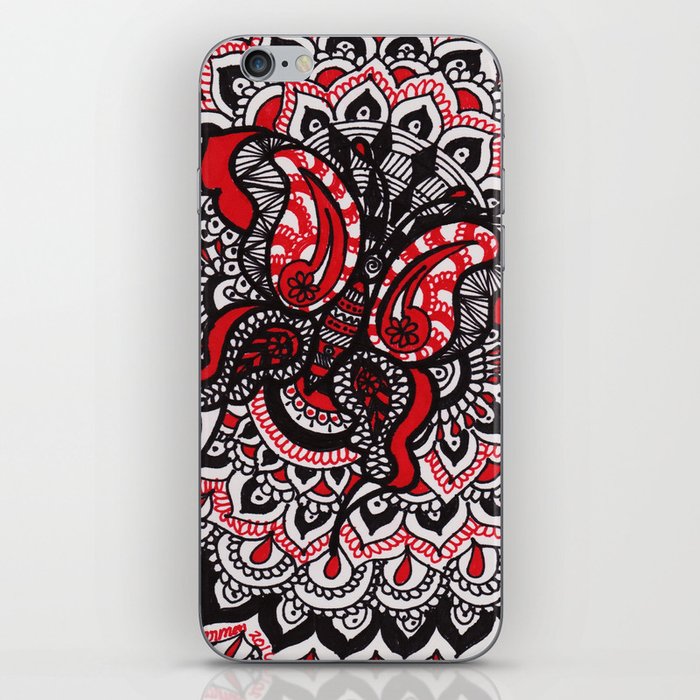Butterfly Red&black iPhone Skin