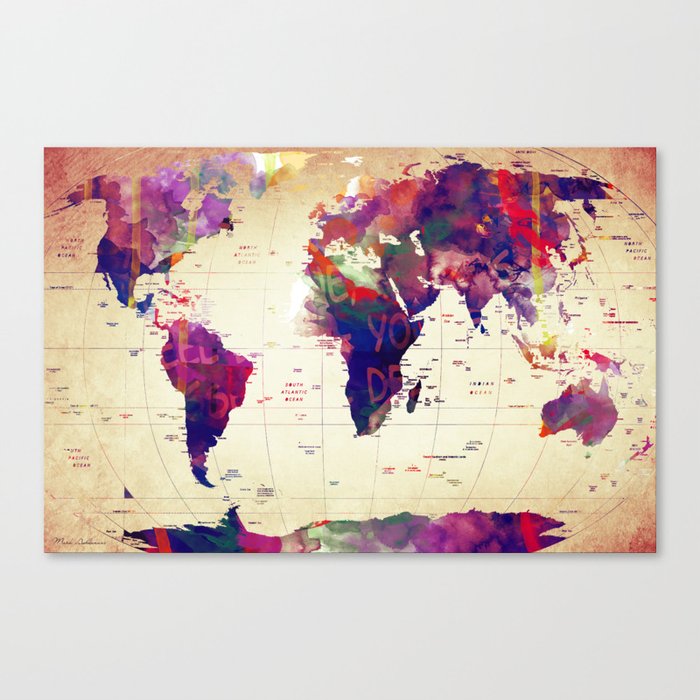 map painting  Canvas Print