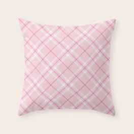 pink plaid pillow