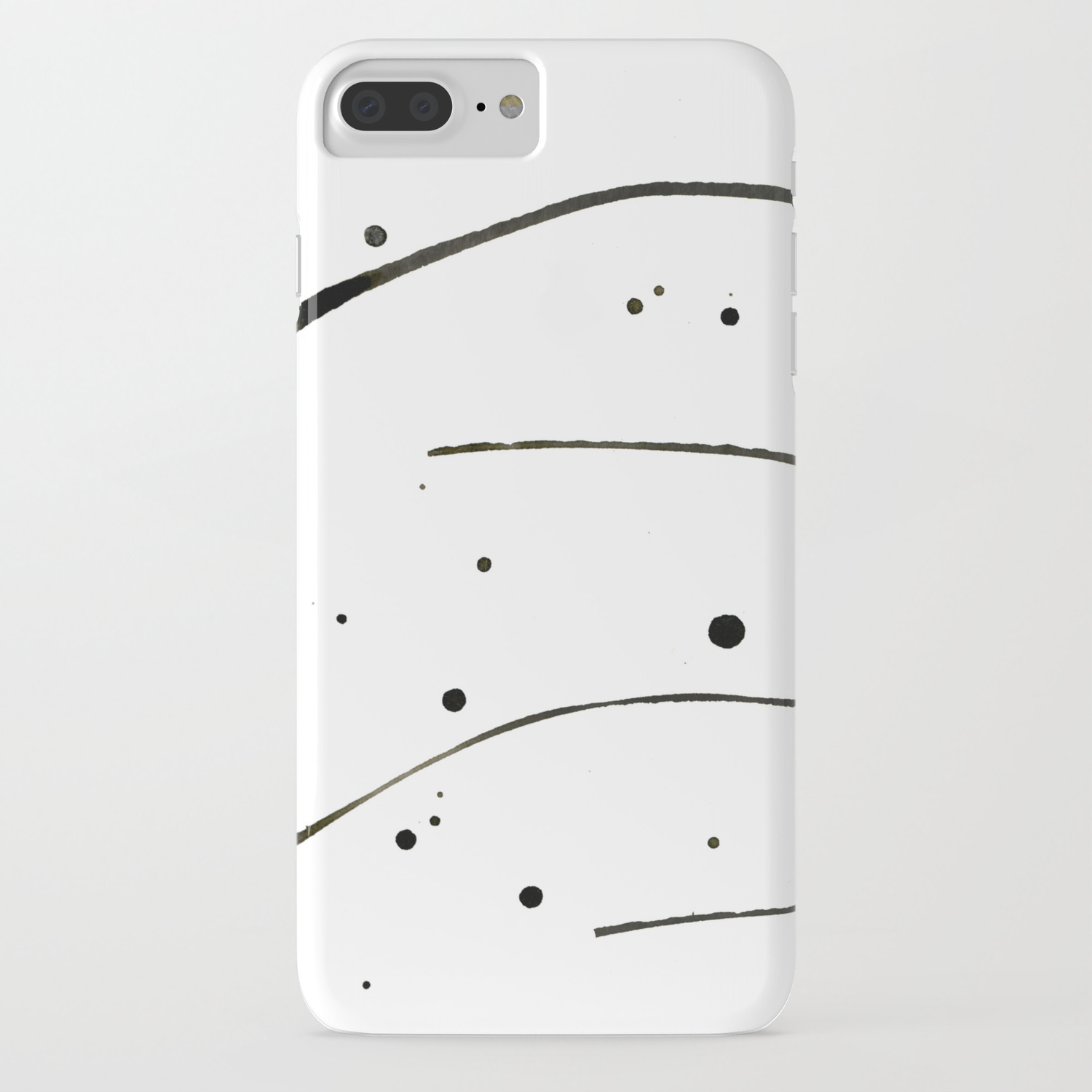 Black And White Abstract Painting Iphone Case By Emmafreemanart