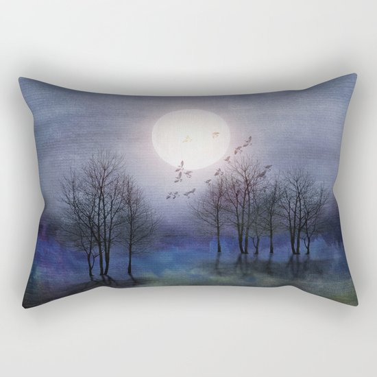 Calling The Moon Rectangular Pillow