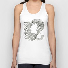 Girl with a Rose Necklace Tank Top