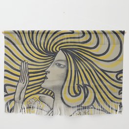 Golden Hair and Hand - Delftsche Slaolie, Art Nouveau Wall Hanging