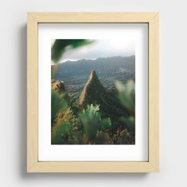 Olomona - Three peaks - Oahu Hawaii Recessed Framed Print