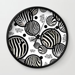 Zebra Circles Wall Clock