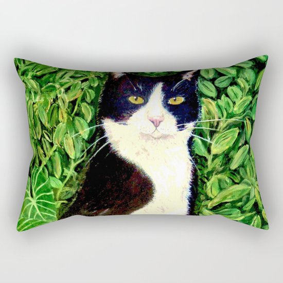 Kitty in the Woods Rectangular Pillow